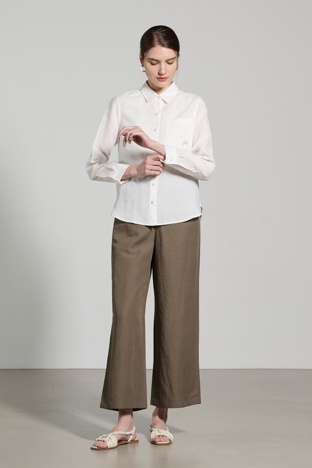 ALL&SUNDRY - 셔츠 - [25SU] 린넨 셔츠 - WHITE A5M3B40310