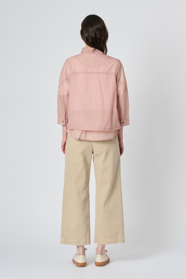 BCBG - 점퍼 - [24FA]하이넥 라이트 점퍼 - Light Pink B4F7R17121