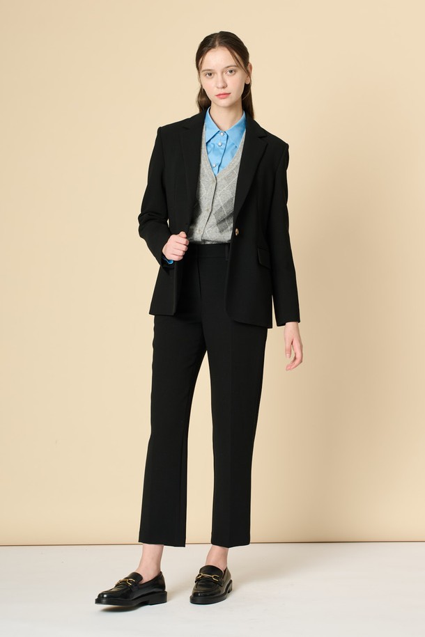 BCBG - 자켓 - [24WT]울 블랜디드 자켓 - BLACK B4W9J10599