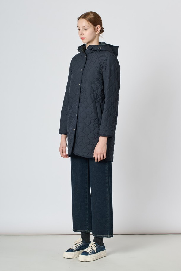 BCBG - 점퍼 - [24WT] 후드 퀼팅 점퍼 - DARK NAVY B4W9R17056