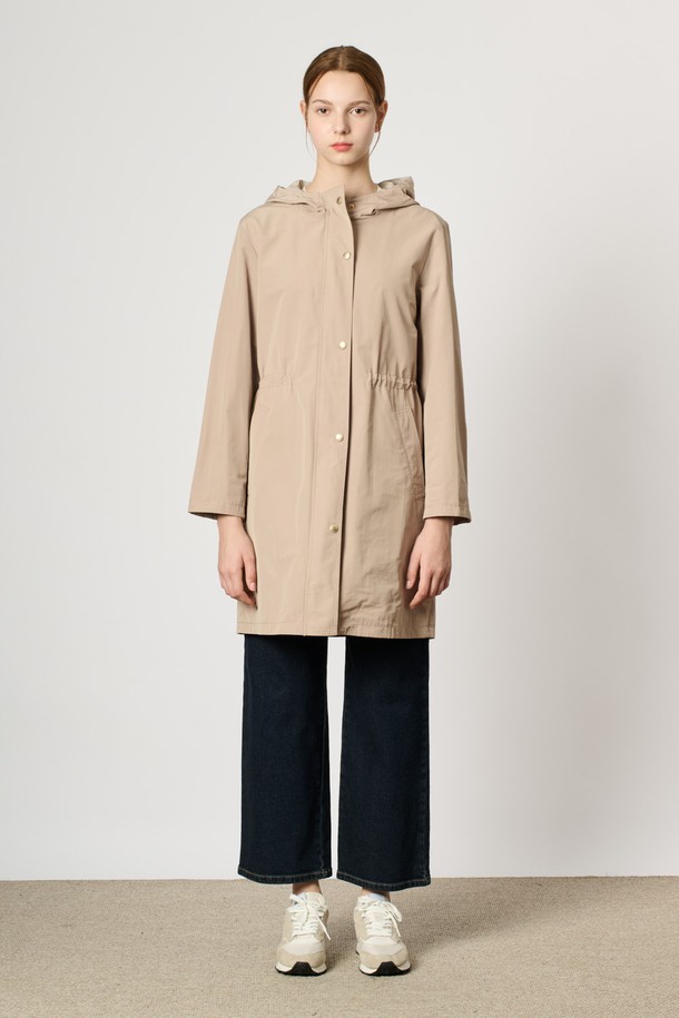 BCBG - 점퍼 - [24FA] 후드 스트링 점퍼 - M BEIGE B4F8R15072