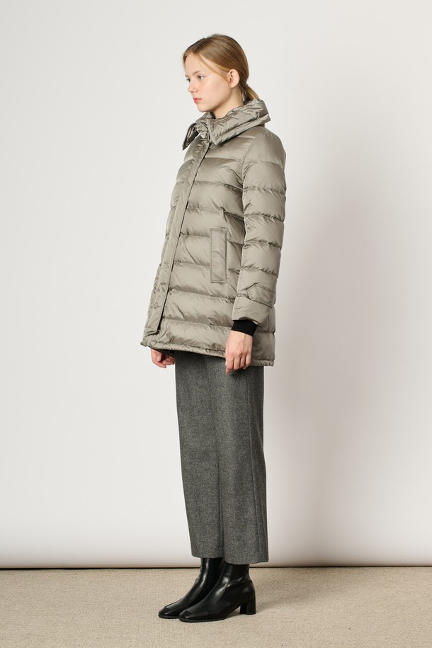 BCBG - 패딩 - [24WT] 카라 넥 롱 다운 - M GRAY B4WAF82516