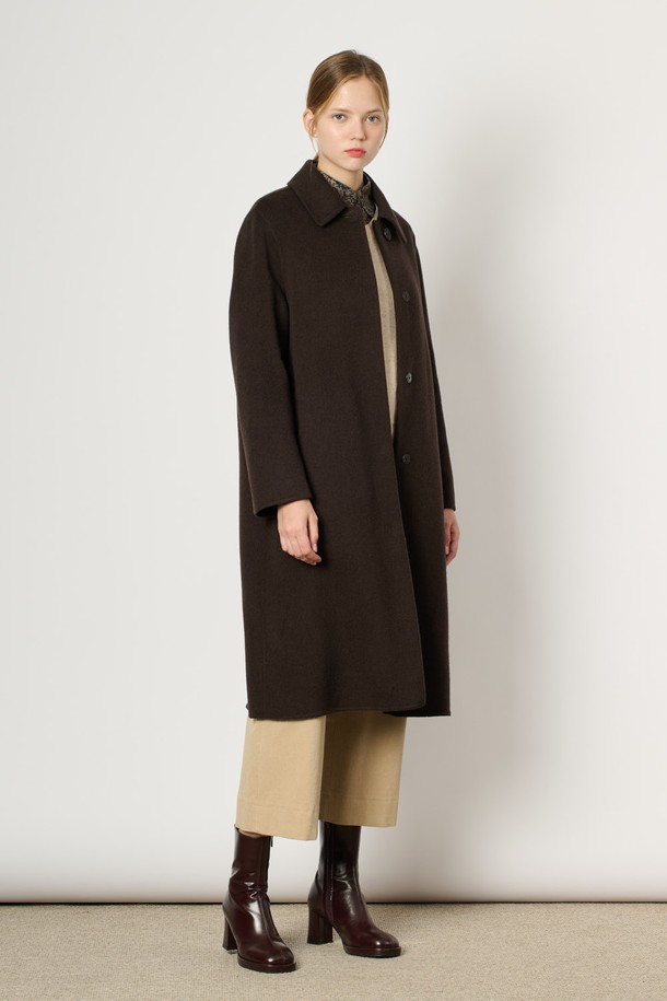 BCBG - 코트 - [24WT] 캐시미어 코트 - DARK BROWN B4WAH82075