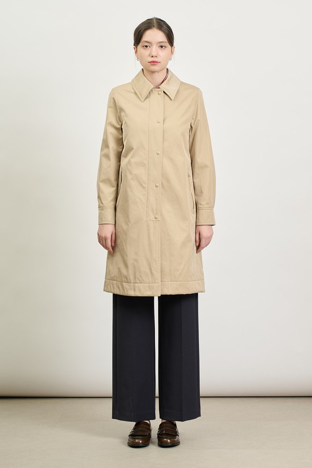 BCBG - 트렌치코트 - [25SP] 베이직 싱글 트렌치 - M BEIGE B5S1N71072