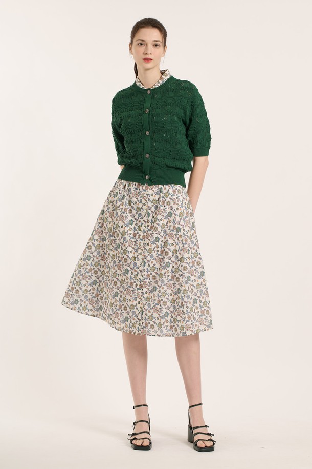 BCBG - 가디건 - [25SM] 카밀라 가디건 - GREEN B5B4K11242