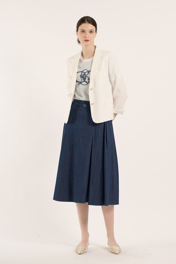BCBG - 자켓 - [25SM] 린넨 크롭 자켓 - WHITE B5B4J12010