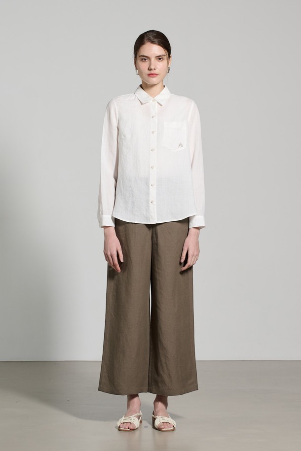 ALL&SUNDRY - 셔츠 - [25SU] 린넨 셔츠 - WHITE A5M3B40310