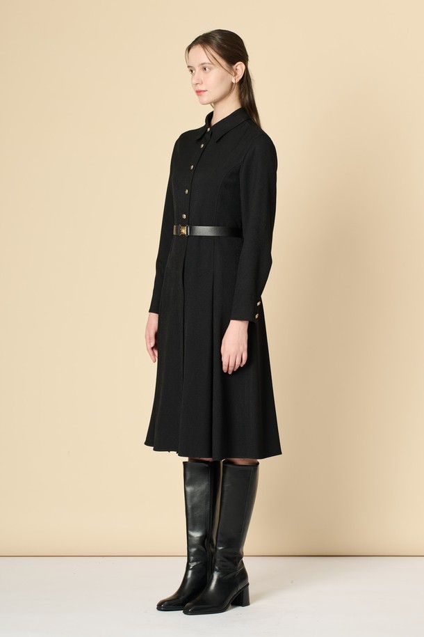 BCBG -  - [24WT]클래식 벨티드 원피스 - BLACK B4W9O60599