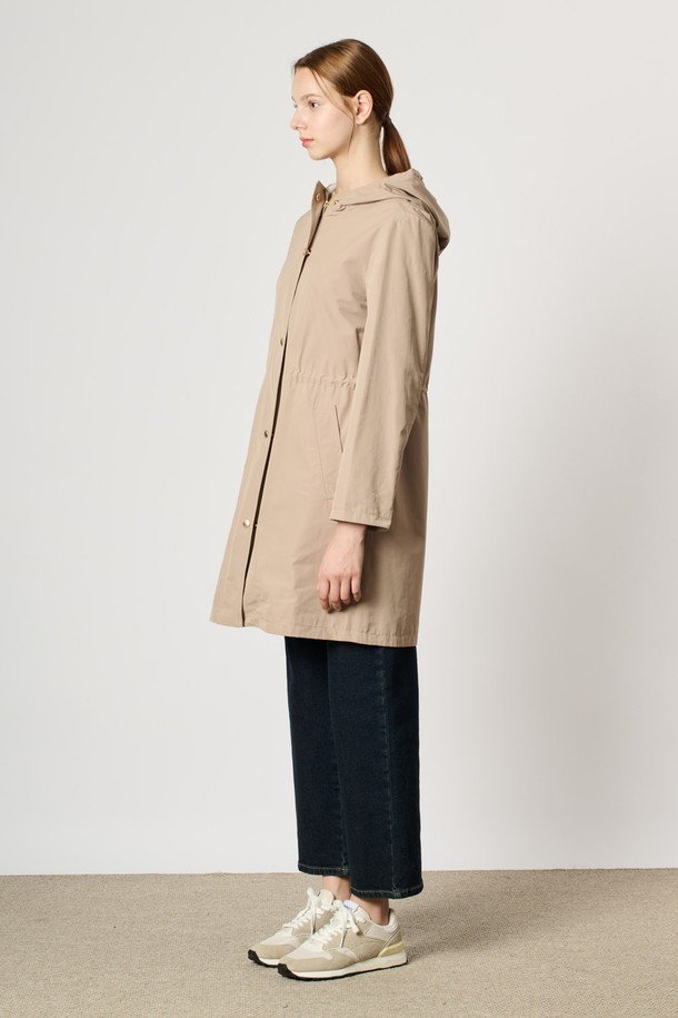 BCBG - 점퍼 - [24FA] 후드 스트링 점퍼 - M BEIGE B4F8R15072