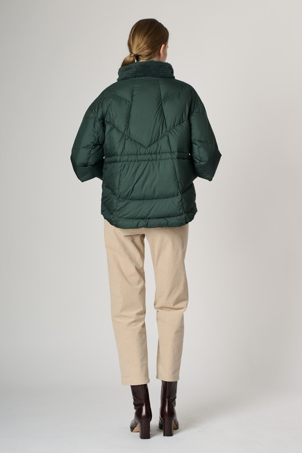 BCBG - 패딩 - [24WT] 양모블록 덕다운 - DARK GREEN B5S1G87543