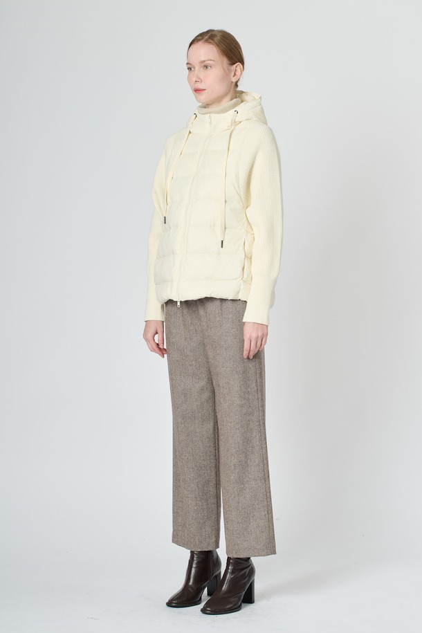 BCBG - 패딩 - [24WT] 니트블록 덕다운 - IVORY B5S1G88013