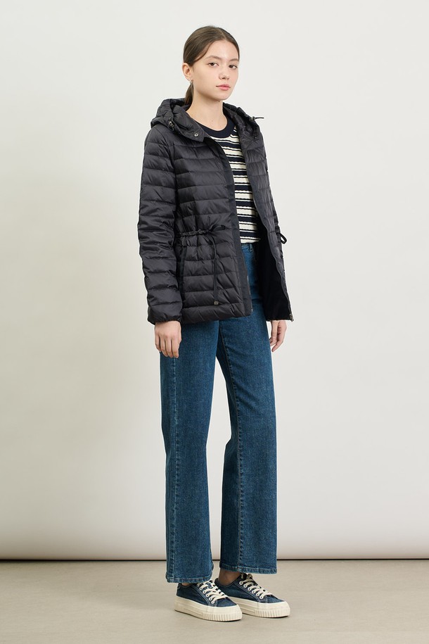 BCBG - 패딩 - [25SP] 스트링 후드 다운 - DARK NAVY B5S1F80156