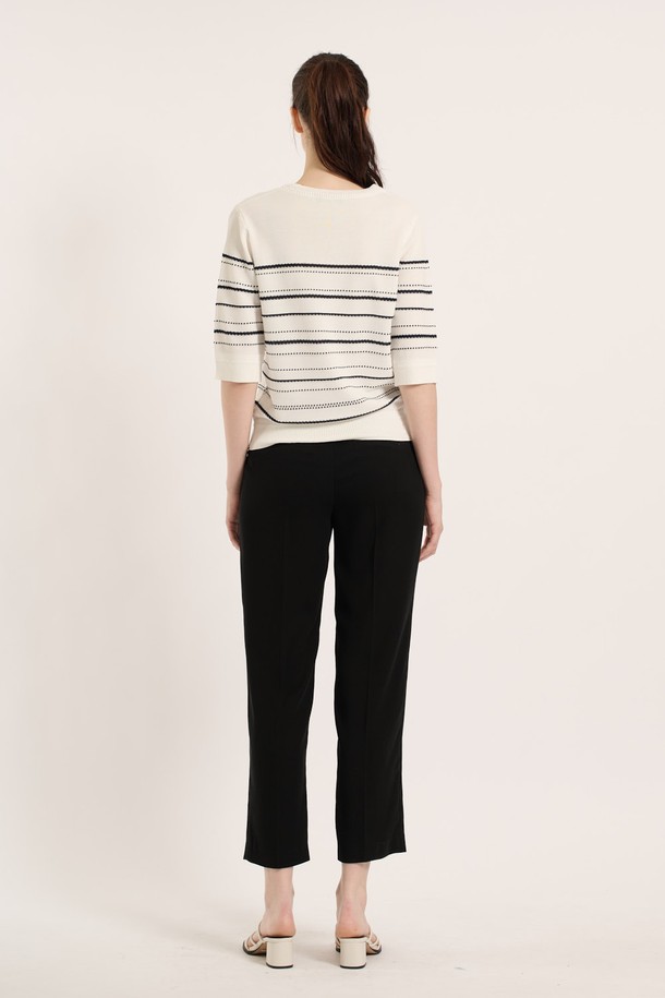 BCBG - 스웨터 - [25SM] 올솔트 단가라 풀오버 - IVORY B5B4K48113