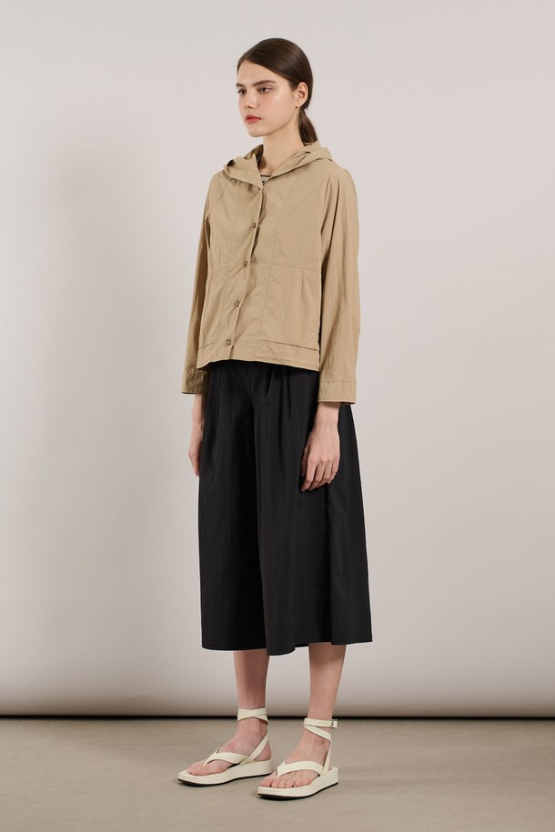 ALL&SUNDRY - 점퍼 - [25SU] 홑겹 크롭 후드 점퍼  - M BEIGE A5M3R17372