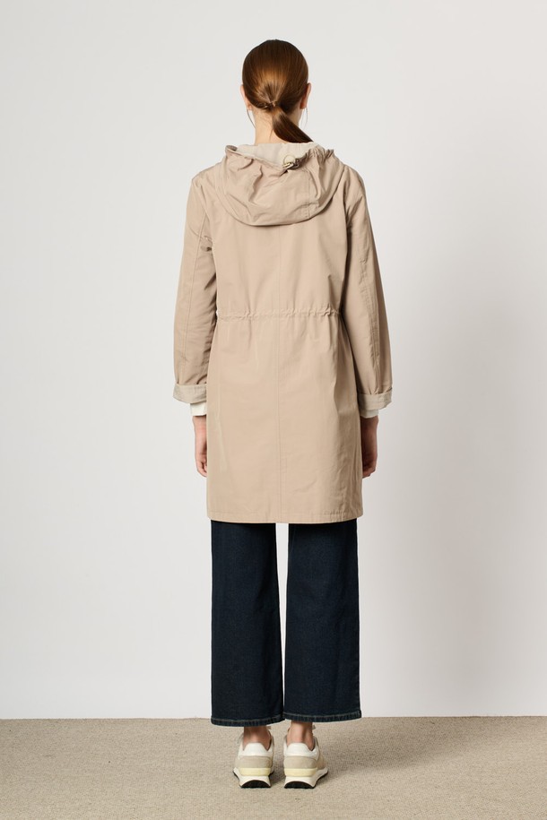 BCBG - 점퍼 - [24FA] 후드 스트링 점퍼 - M BEIGE B4F8R15072