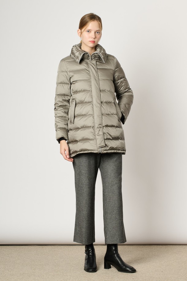 BCBG - 패딩 - [24WT] 카라 넥 롱 다운 - M GRAY B4WAF82516