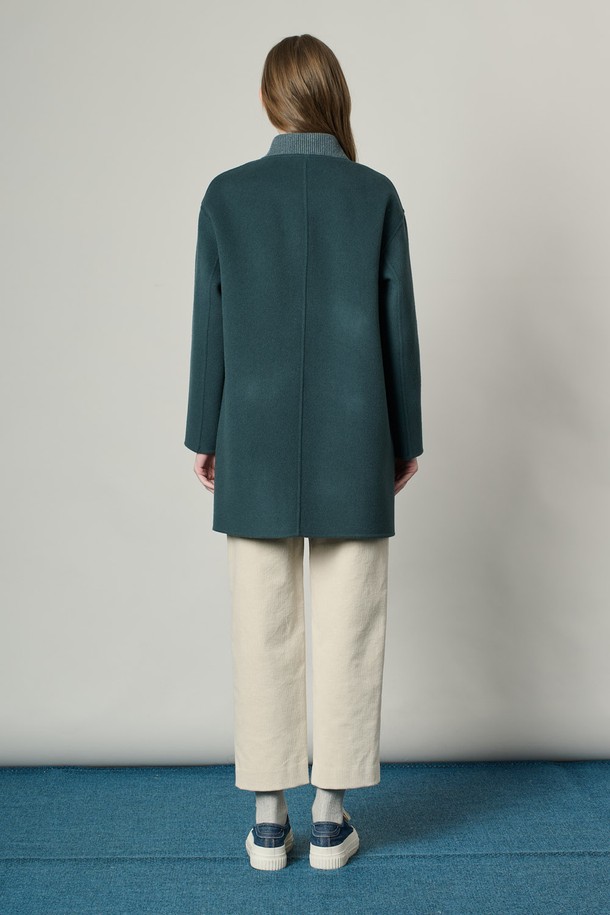 ALL&SUNDRY - 코트 - [25SS] 집업 핸드메이드 코트 - DARK GREEN A5S1J10543