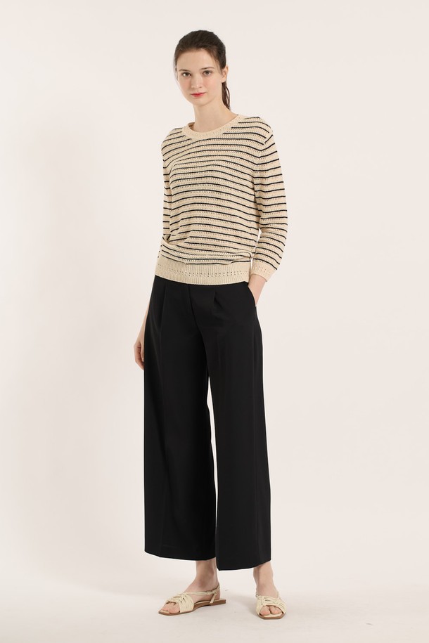 BCBG - 스웨터 - [25SM] 릴리 스트라이프 풀오버 - NAVY B5B3K40755