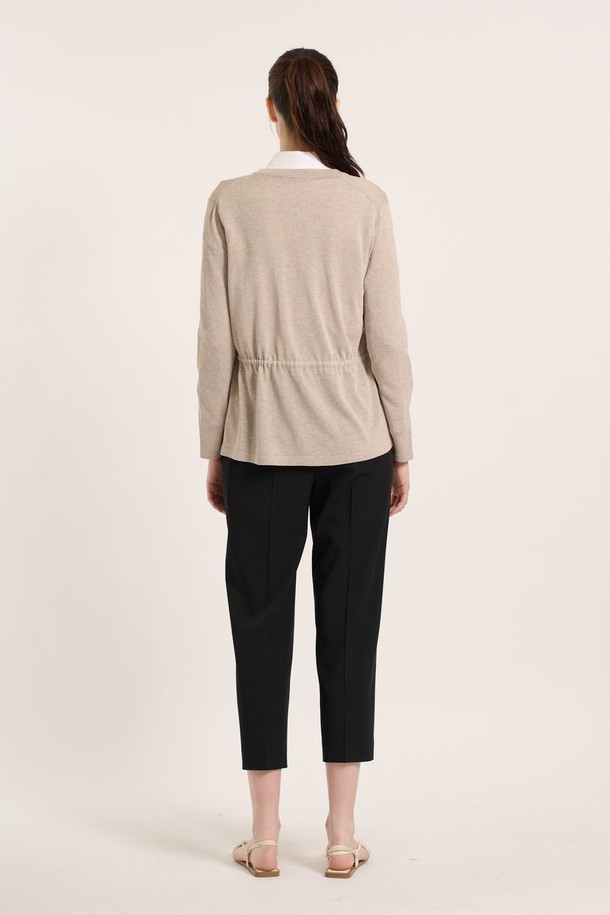 BCBG - 가디건 - [25SM] 웨이스트 스트링 가디건 - M BEIGE B5B4K11472