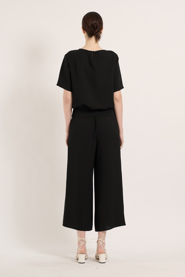 BCBG - 블라우스 - [25SM] 니트배색 t블라우스 - BLACK B5B4B48699