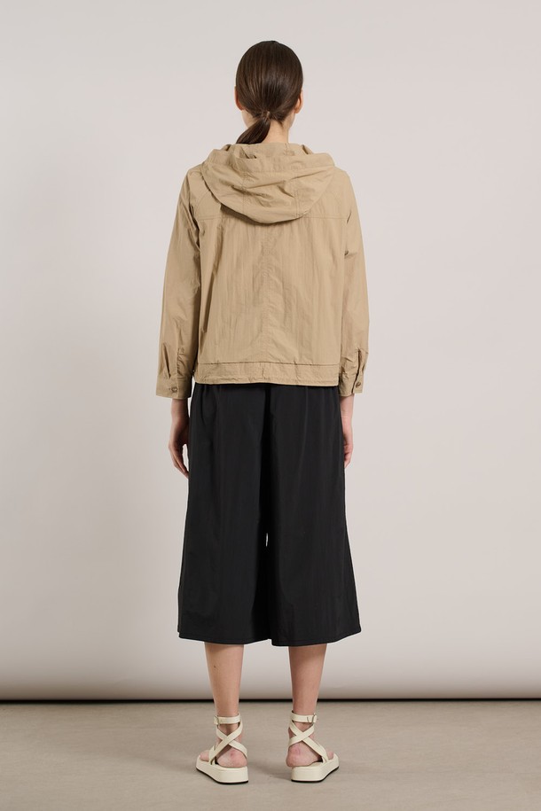 ALL&SUNDRY - 점퍼 - [25SU] 홑겹 크롭 후드 점퍼  - M BEIGE A5M3R17372