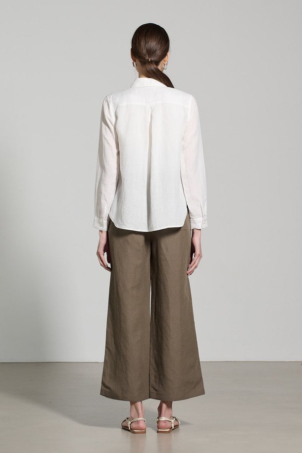 ALL&SUNDRY - 셔츠 - [25SU] 린넨 셔츠 - WHITE A5M3B40310