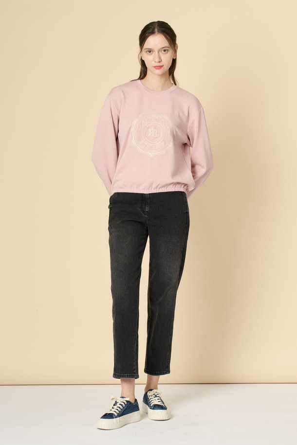 BCBG - 스웻셔츠 - [24FA]비딩포인트 스웻 티셔츠 - PINK B4F8X42522