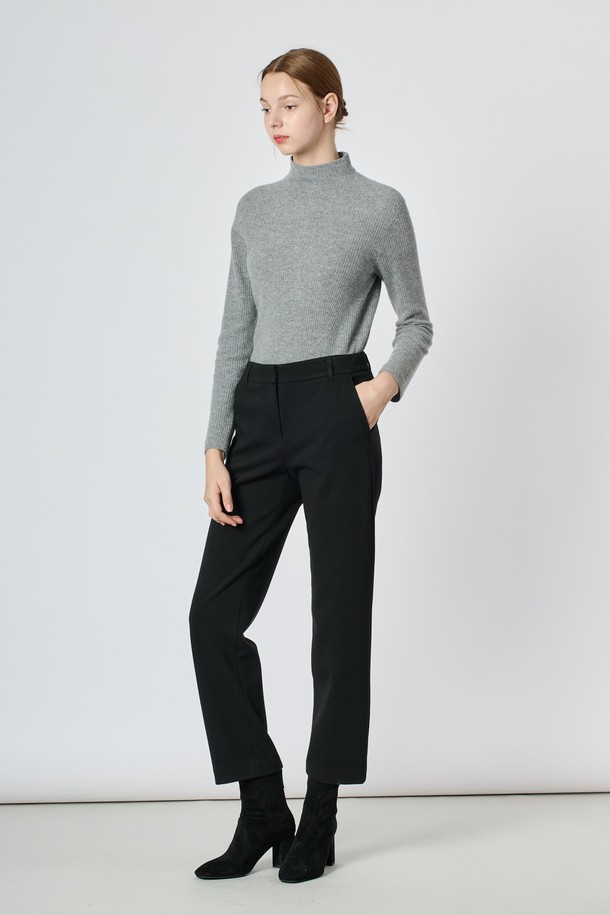 BCBG - 롱/미디팬츠 - [24WT] 윈터 스트레이트 팬츠 - BLACK B4W9P37199