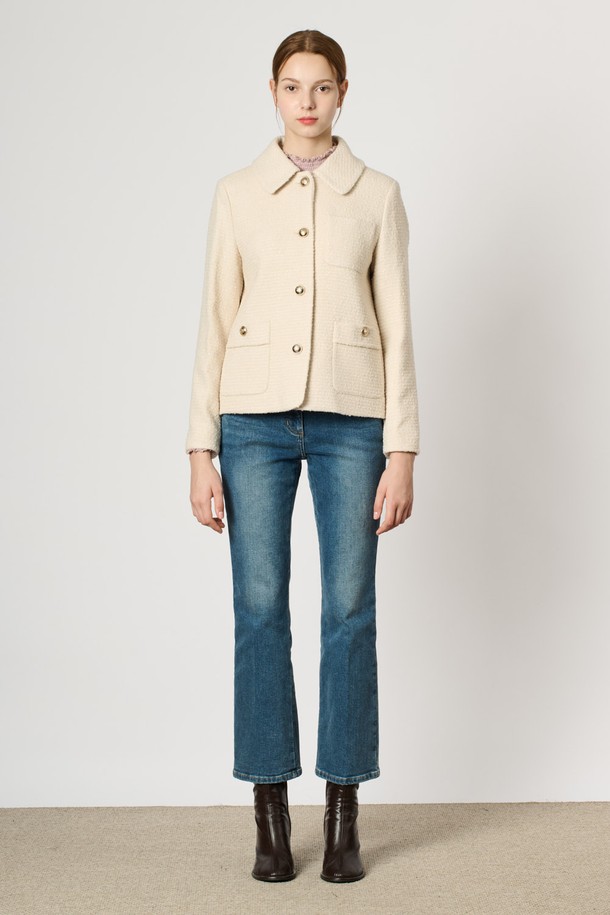 BCBG - 자켓 - [24WT] 소프트 트위드 자켓 - LIGHT BEIGE B4W9J11371