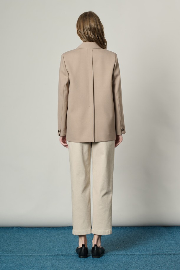 ALL&SUNDRY - 자켓 - [25SS] 싱글 브레스티드 블레이저 - M BEIGE A5S1J10772