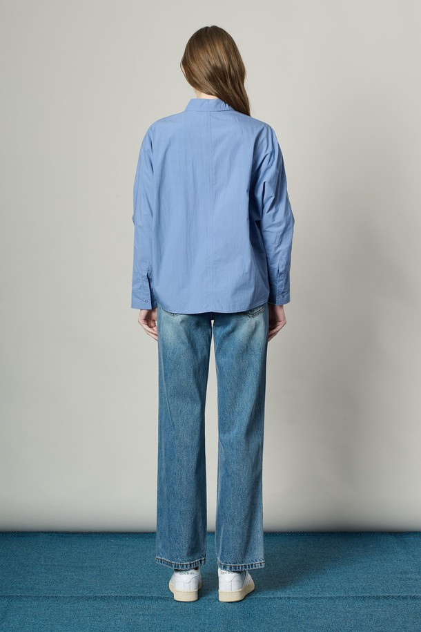 ALL&SUNDRY - 셔츠 - [25SS] 돌먼 슬리브 셔츠 - M BLUE A5S1B47153