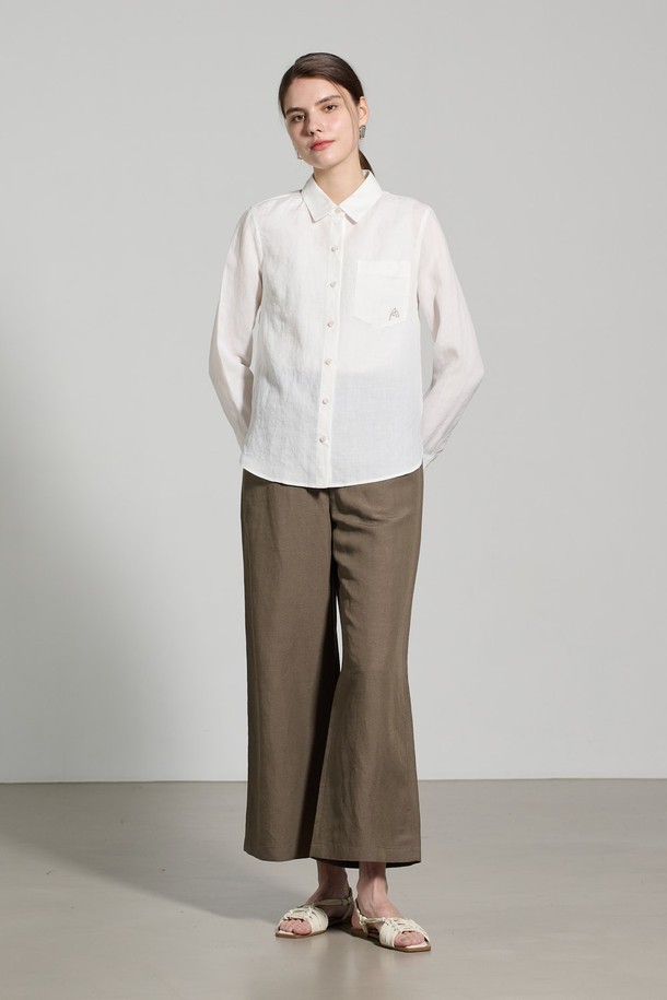 ALL&SUNDRY - 셔츠 - [25SU] 린넨 셔츠 - WHITE A5M3B40310