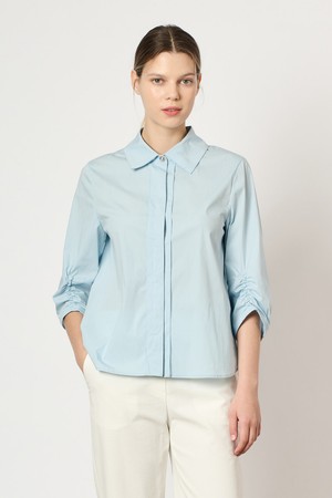 [24FA]볼륨슬리브 셔츠 - Light Blue B4F8B43051