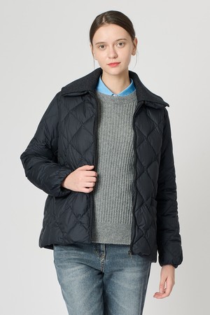 [24WT]니트카라 덕다운 - NAVY B4W9G87755