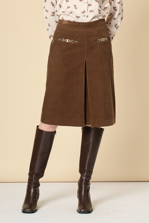 [24WT]코듀로이 스커트 - BROWN B4W9S20974