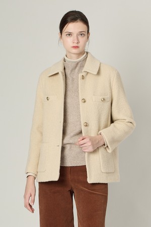 [24WT]스탠카라 링구 자켓  - LIGHT BEIGE A4W9J11971