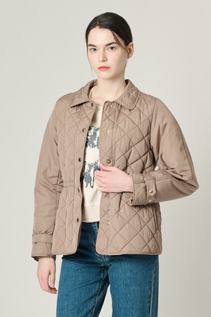 [24WT] 퀼티드 칼라 퀼팅 점퍼  - DARK BEIGE  A4W9J12073