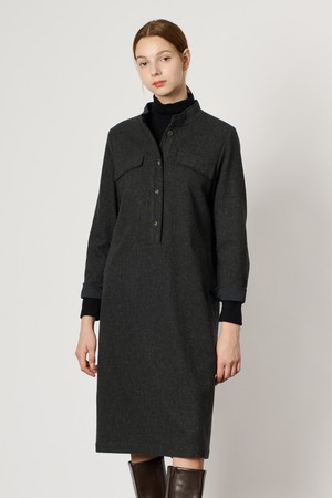 [24WT] 하이넥 울 원피스 - CHARCOAL GRAY B4WAO63398