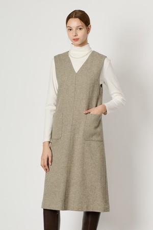 [24WT] 브이넥 점퍼형 원피스 - M GRAY B4WAO63516