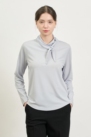 [25SP] 타이 스트랩 저지 티셔츠 - LIGHT BLUE B5S2X42051