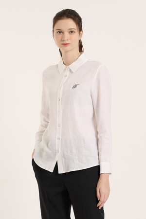 [25SM] 린넨 베이직 셔츠 - WHITE B5B3B40810