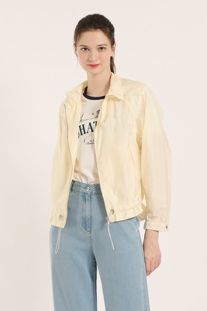 [25SM] 밑단 스트링 점퍼 - LIGHT YELLOW B5B3R15331