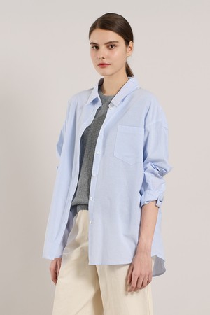 [25SS] 스트라이프 블라우스 - SKY BLUE A5S1G98152