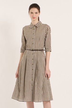[25SU] 깅엄원피스 - BROWN B5B5O64774