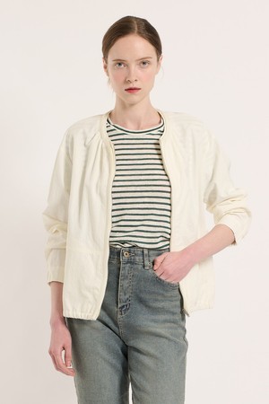 [25SU] 베이직 라인 점퍼 - WHITE B5M3R17110