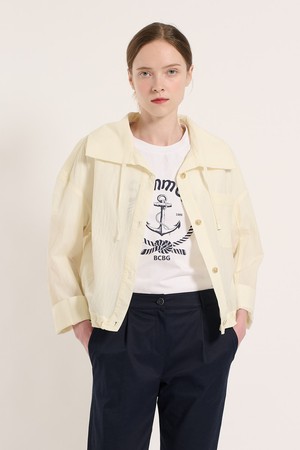 [25SU] 셔링 카라 점퍼 - IVORY B5M3G17113