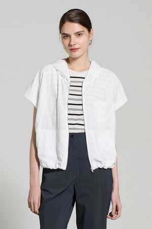 [25SU] 가디건형 후드 집업 점퍼 - OFF WHITE A5M3R17212