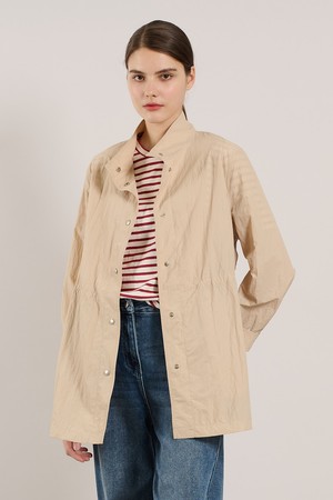 [25SU] 하이넥 사파리형 점퍼  - LIGHT BEIGE A5M3R15171