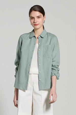 [25SU] 린넨 셔츠 - LIGHT KHAKI A5M3B40381