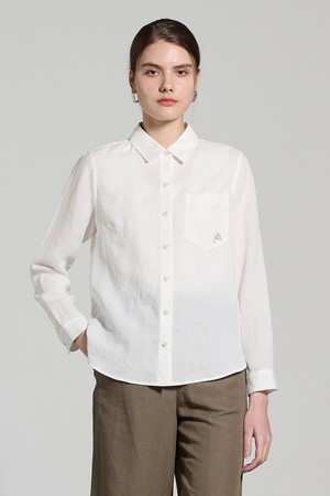 [25SU] 린넨 셔츠 - WHITE A5M3B40310
